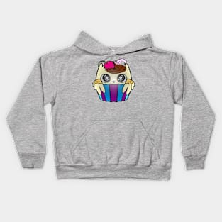 Cute Baby Owl Cupcake Kids Hoodie